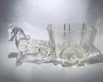 Jeanette Glass Donkey y Cart Planter