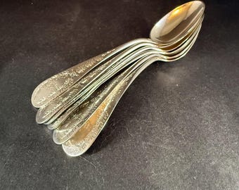 6 Pure Coin Silver Tea Spoons - F.&H. 122 grams