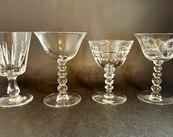 4 Nick & Nora Glasses
