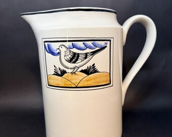 Pitcher With Pigeon - Mancer Pottery