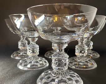 6 Champagne Coupes - Fostoria American