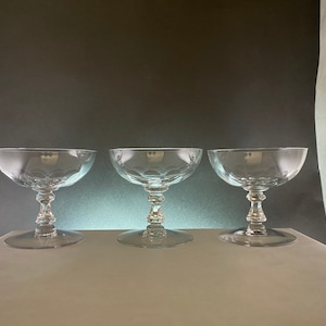 4 Crystal Champagne Coupes