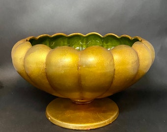 Mid-Century Gold Pedestal Vase - Anthony Freeman McFarlin