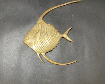 Brass Angel Fish Wall Decor