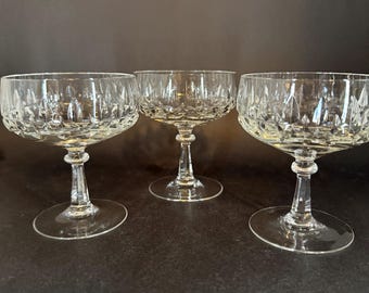 4 Crystal Champagne Coupes