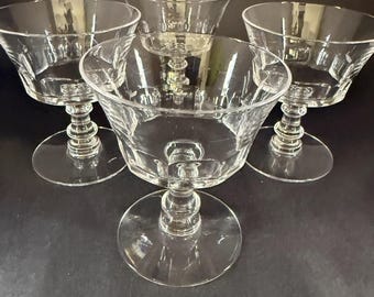 4 Crystal Champagne Coupes