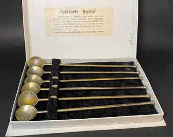 Six Silverplated Spoons Handmade Replicas