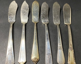 6 Butter Knives - Spreaders - Master Butter