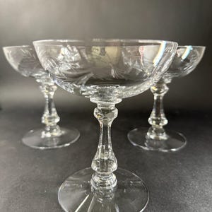 5 Cut Crystal Champagne Coupes