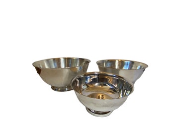 3 Silverplated Trophy Bowls