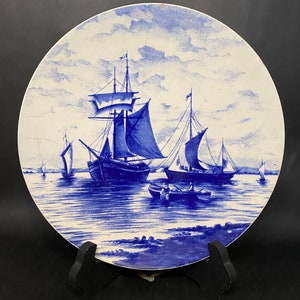 Villeroy & Boch Plate with Sailboats - Wallerfangen Germany