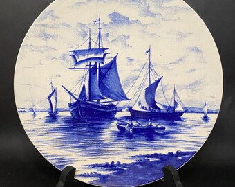 Villeroy & Boch Plate with Sailboats - Wallerfangen Germany