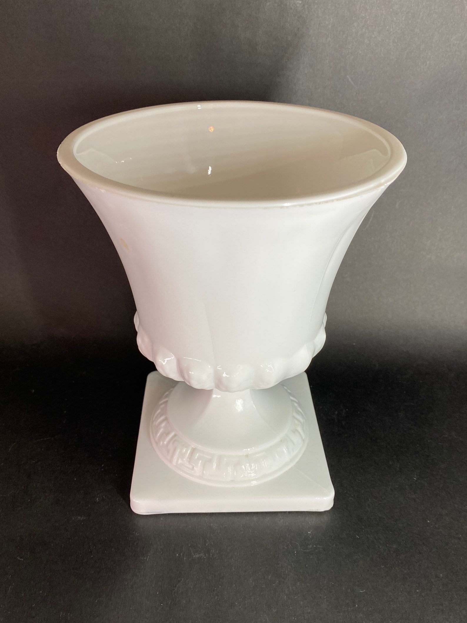 Milk Glass Urn White Vase Etsy
