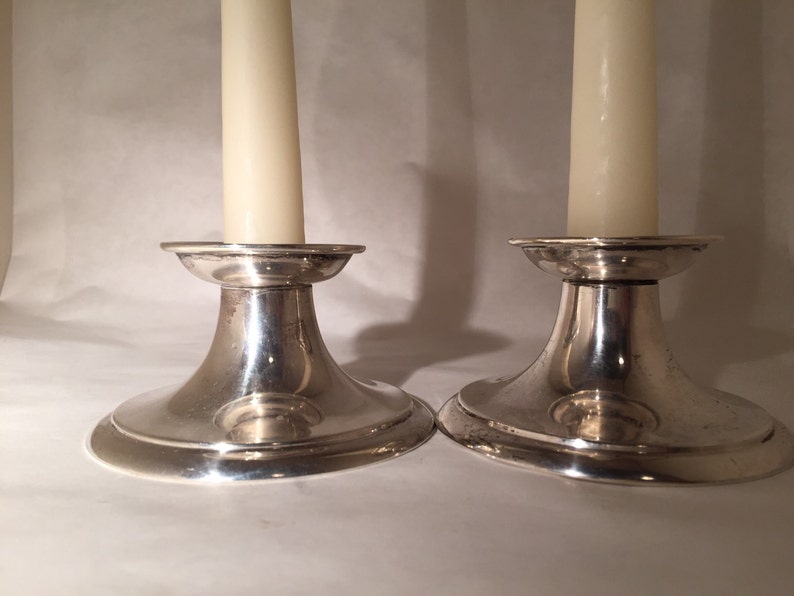 Wallace Sterling Silver Candleholders Etsy