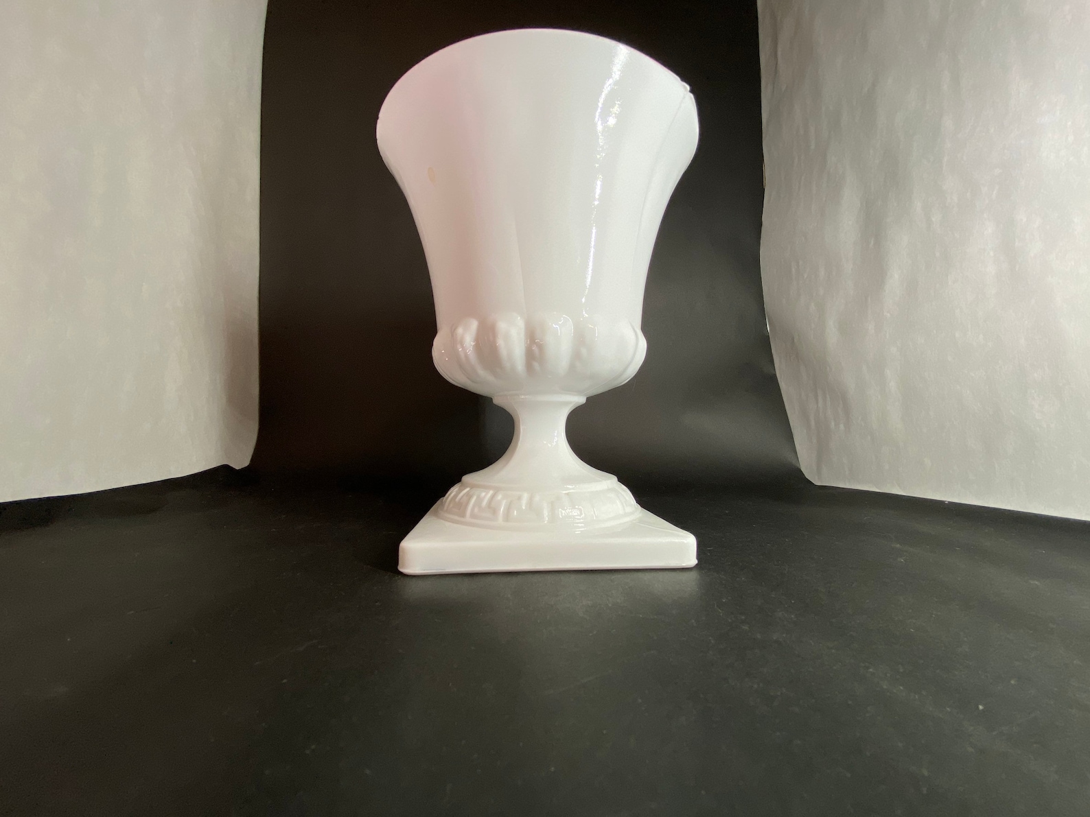 Milk Glass Urn White Vase Etsy