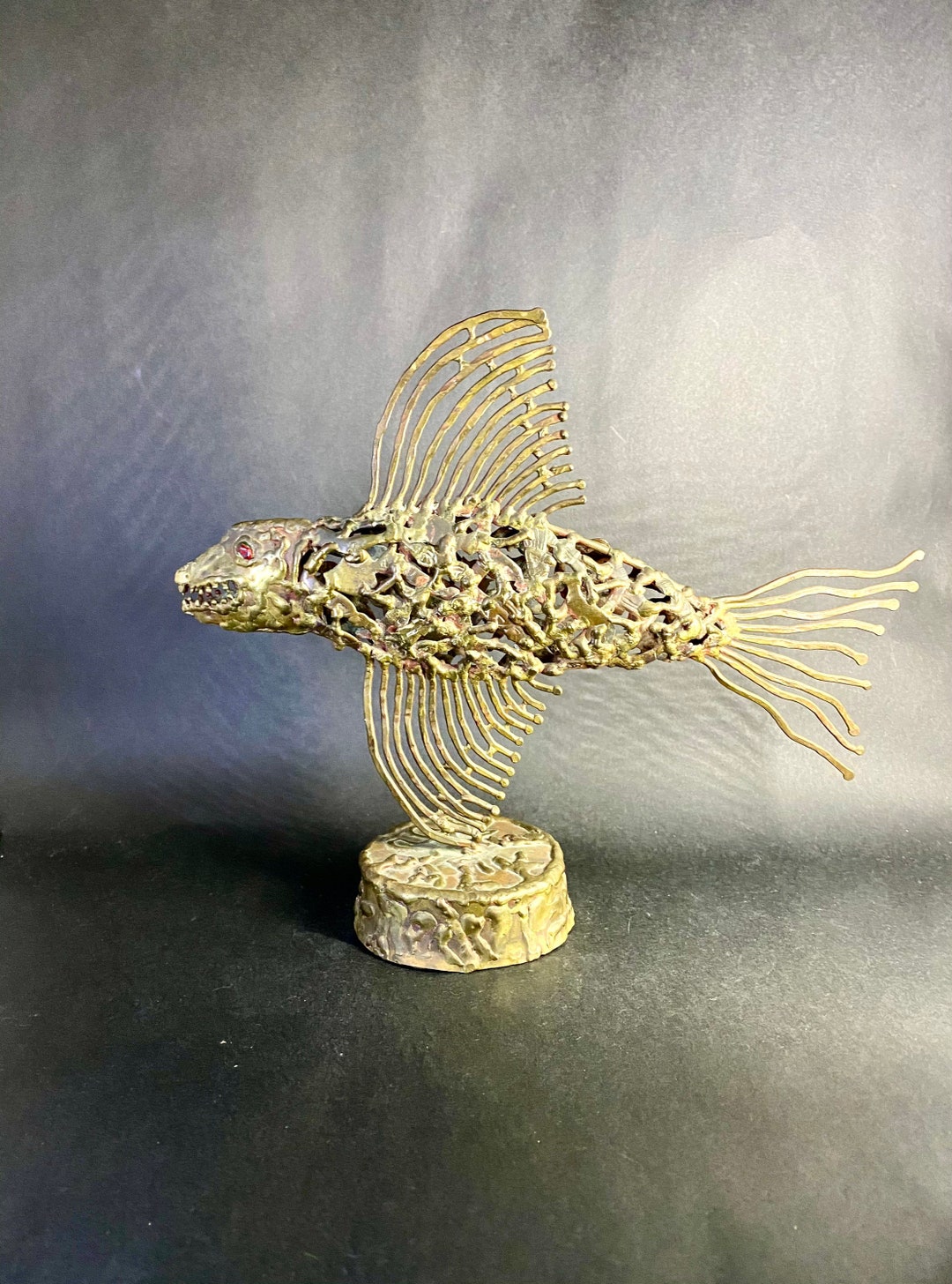 Artist-made Brass Fish - Etsy