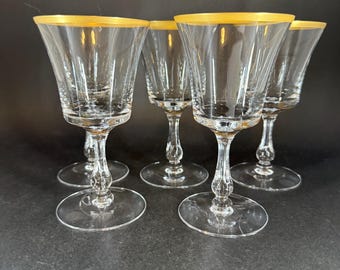 Fostoria Gold Rim Cocktail Glasses