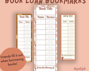 Printable Fall Book Review Bookmark: "From the Library Of" Tracker (Digital Download)