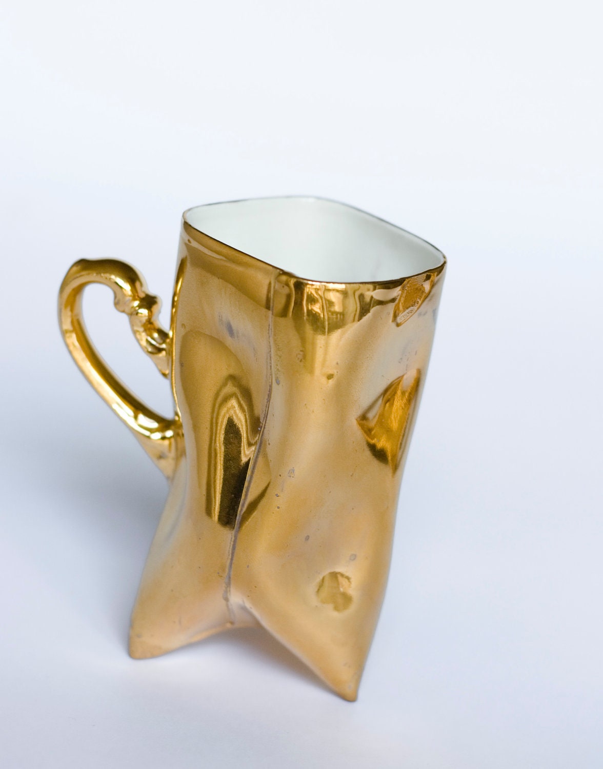 Tasse en Porcelaine d'or - Tasse Céramique Pour Café ou Thé, Cadeau Luxueux Fait à La Main