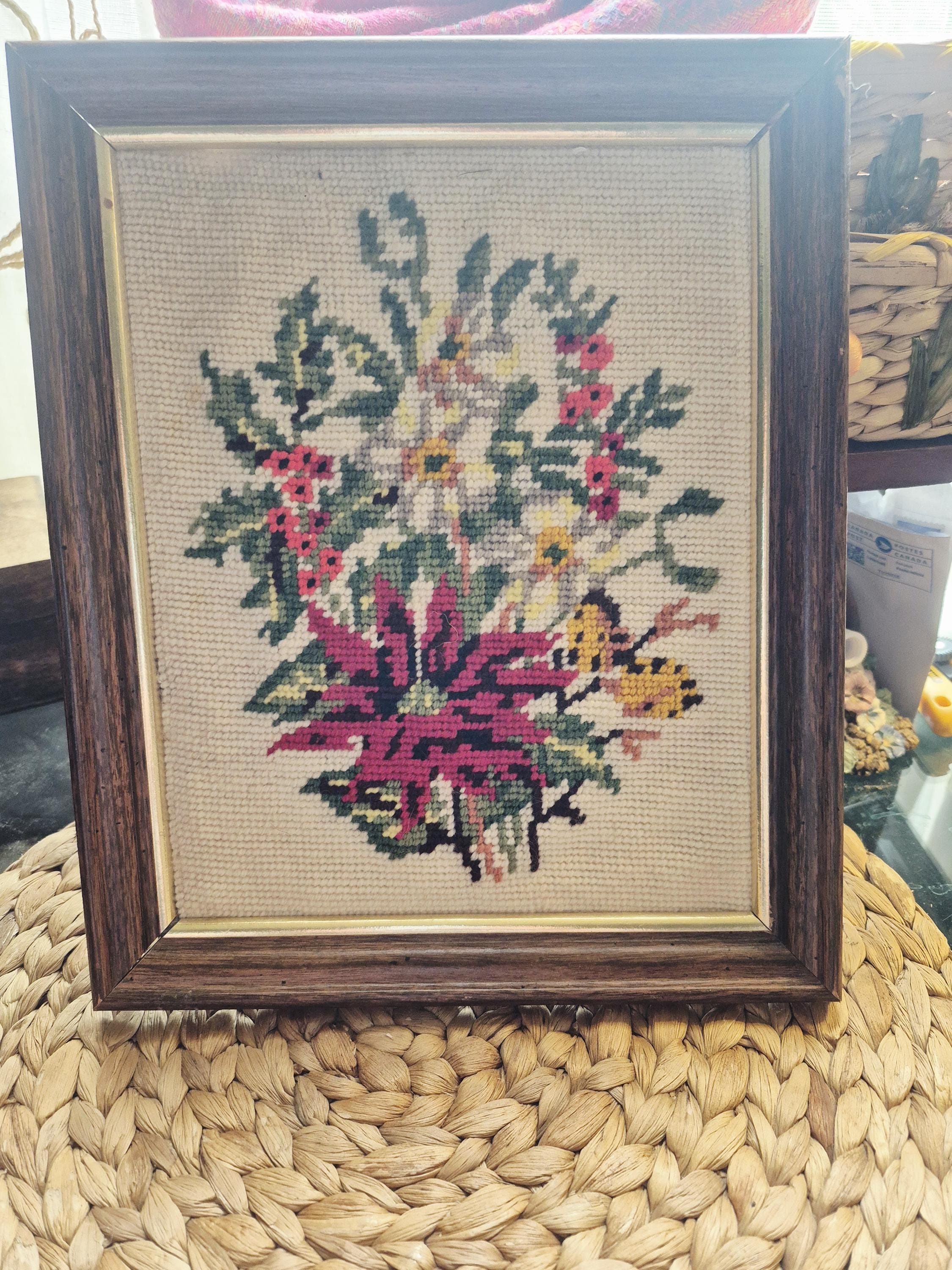 フランスアート　額縁セット　NEEDLEPOINT Vintage 華」刺繍アート 刺繍絵 その他アート あきのかぜ 通販 14743350