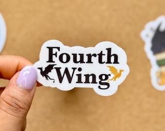 Fourth Wing Sticker, Dragon Silhouette Bookish Vinyl Decal, Romantasy Merch, Fantasy Reader Gift, BookTok Dragon Decor, Rebecca Yarros Merch