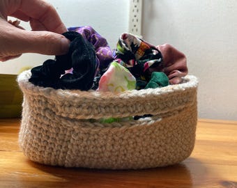 Oval Basket - Crocheted || Lots of color options!