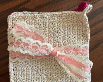 Handmade Crocheted Washcloths - set of 3 - ready to gift!