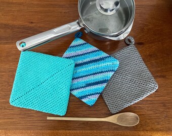 Handmade Crocheted Potholder - Multiple Colors Available