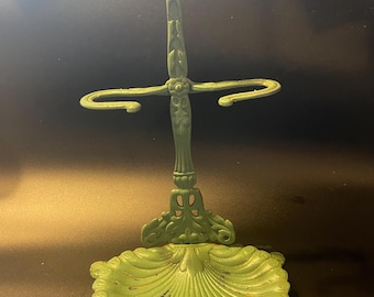 Green Cast Aluminum Umbrella Stand