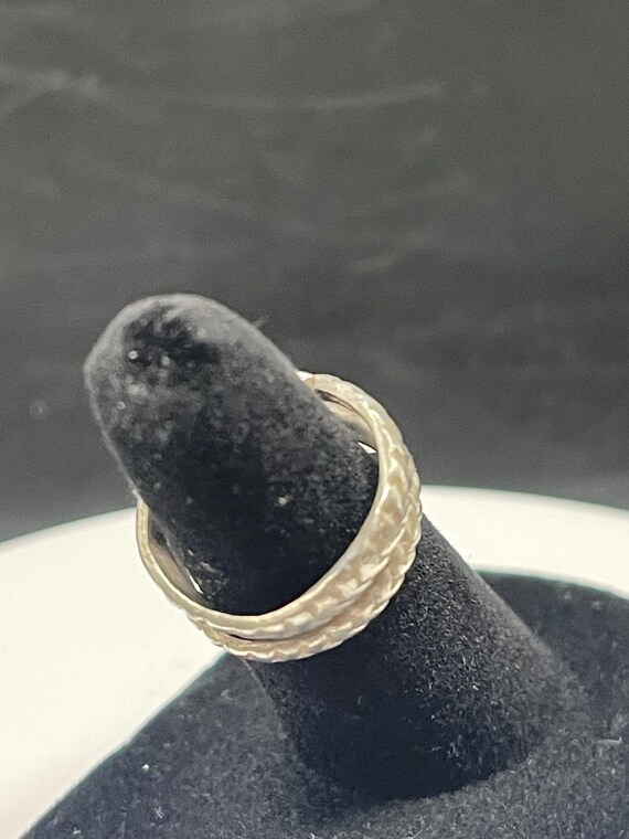Sterling Silver Vintage Snake Ring - image 5