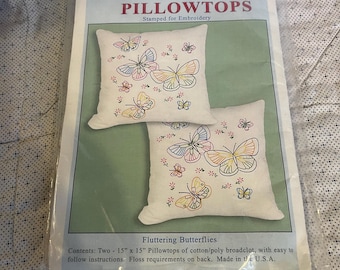 Jack Dempsey Butterfly Pillow Embroidery Kit