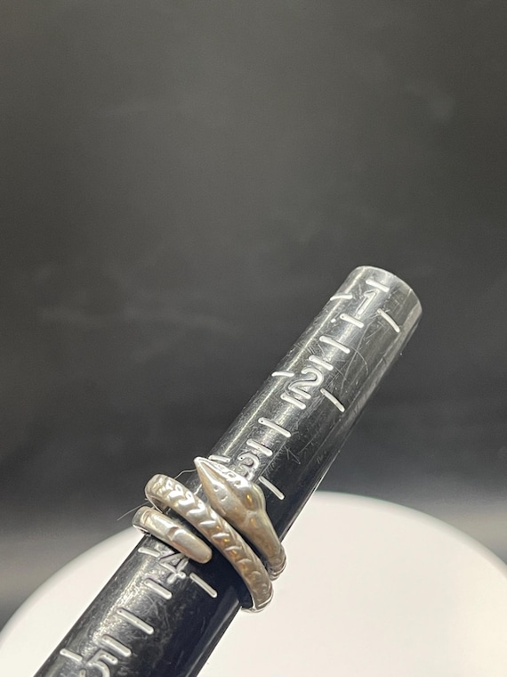 Sterling Silver Vintage Snake Ring - image 8