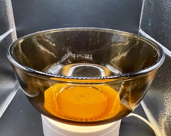 1980s Amber Anchor Hocking Oven Proof Glass Bowl