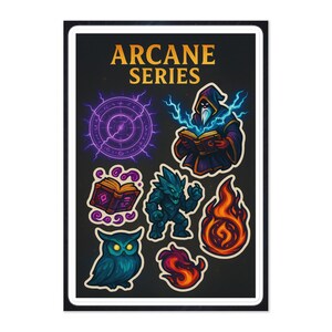 Arcane Series Vol. 1 – Fantasy Spellcaster Sticker Sheet
