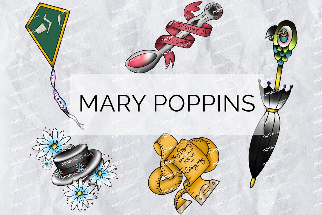 Mary Poppins Clipart Instant Download PNG File - 300 Dpi - Etsy