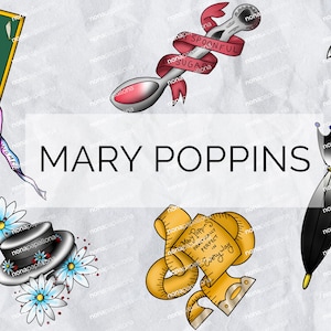 Mary Poppins clipart instant download PNG file - 300 dpi