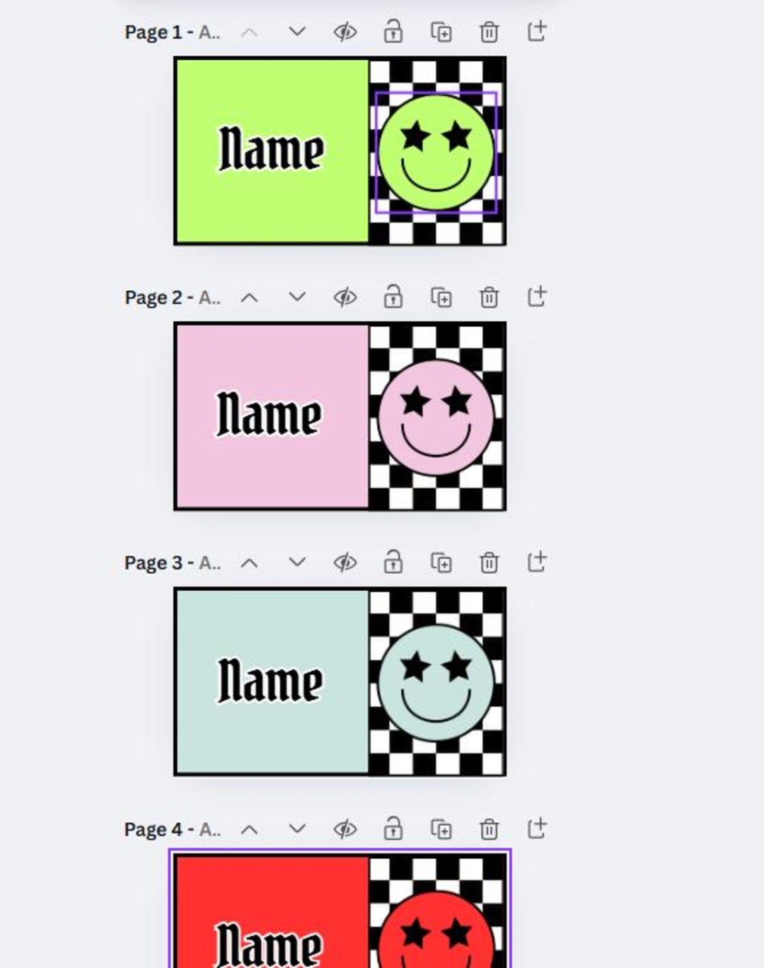 Checkered Student Labels - Etsy