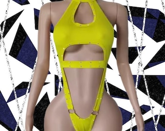 Seksowny, wycięty kostium monokini