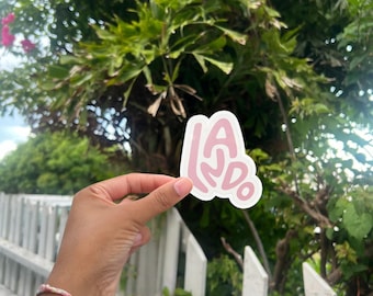 Pink Lando Logo | Cute F1 Stickers