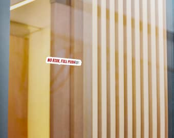 リスクなし、フルプッシュステッカー | かわいいモータースポーツステッカー