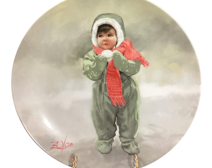Vintage Plate- Bradford Exchange- The Wonder of Childhood Series “Winter Angel”
