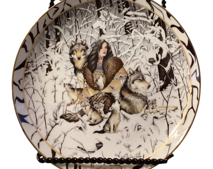 Bradford Exchange Porcelain Plate: “Native Harmony”, Where Paths Meet 8.25”