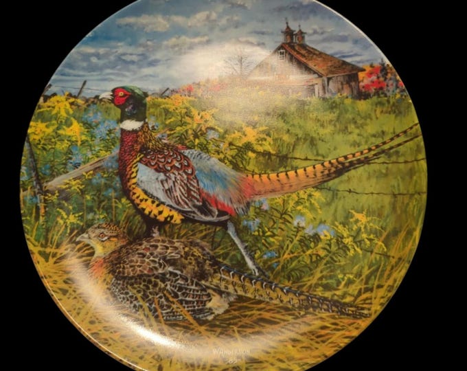 Vintage Collectible Plate: "The Pheasant" Knowles Upland Birds of North America, COA & Box