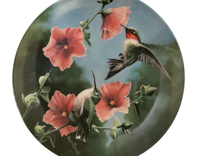Vintage Knowles Collector Plate: "The Hummingbird”  Birds of Your Garden Collection