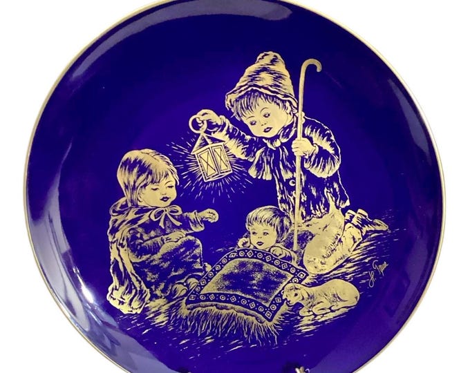 Vintage Christmas Collectible Plate- "Holy Night"  Child’s Christmas Series Bavaria COA