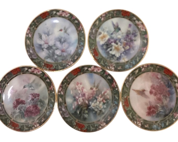 Vintage Lena Liu Floral Mini Plates Set, Lenox Ivory China (3 Plates)