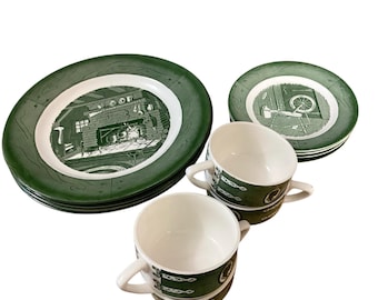 Colonial Homestead by Royal  Replacements Plates,Saucers, Cups