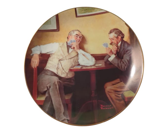 Vintage Norman Rockwell Collector Plate – "Friends" Knowles Fine China