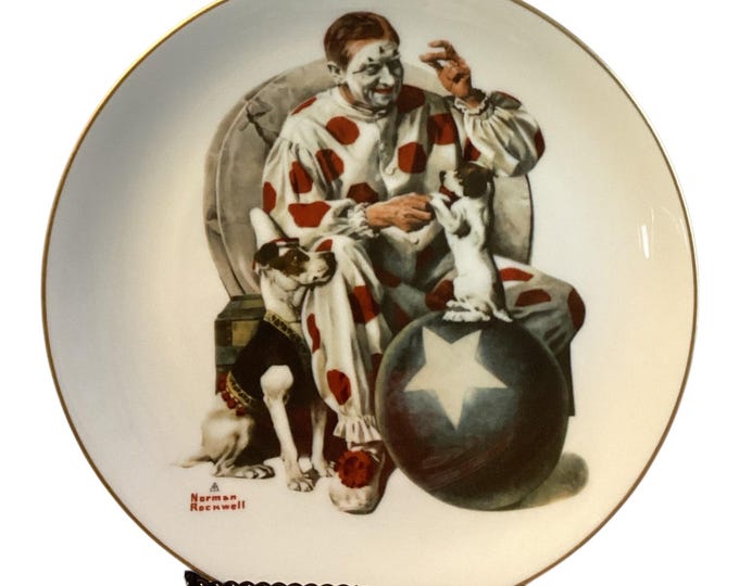 Vintage Norman Rockwell Collectors Edition Plate  "The Understudy” Gorham 11”