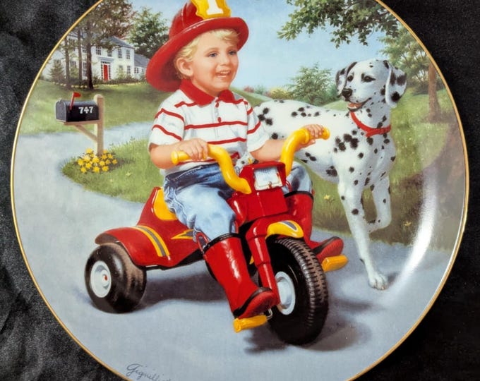 Vintage Plate- Danbury Mint- "Children Of the Week"- Thursday's Child BOX & COA